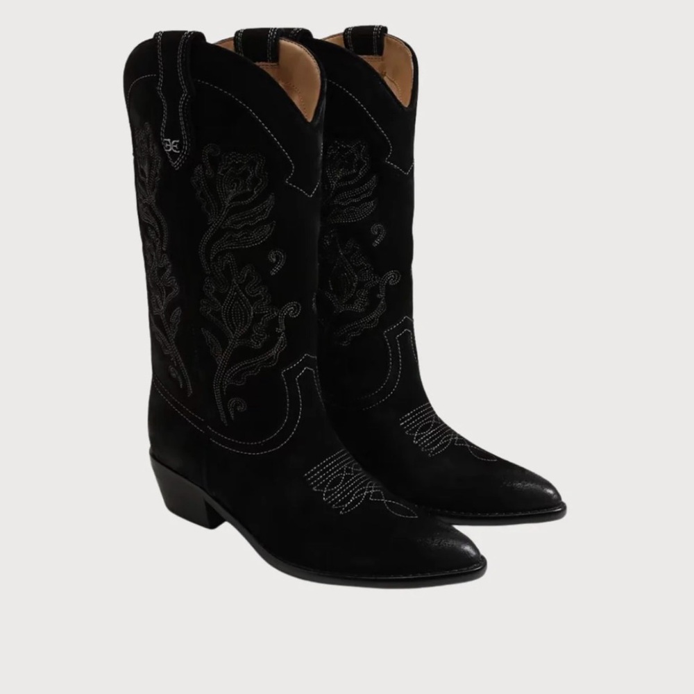 SAM EDELMAN RUE BOOT IN BLACK SUEDE